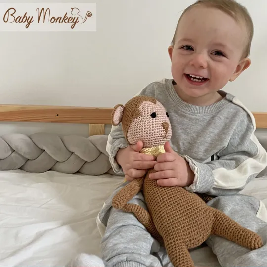 Peluche Puppe und Puppe für Kind und Baby affe