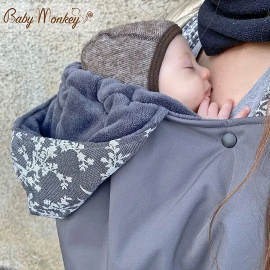 Winter Cover Babywearing - Grigio/Flora