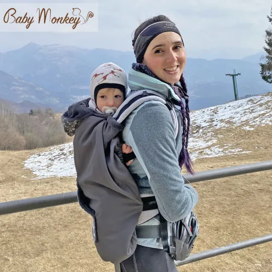 Winter Cover Babywearing - Grey/Flora