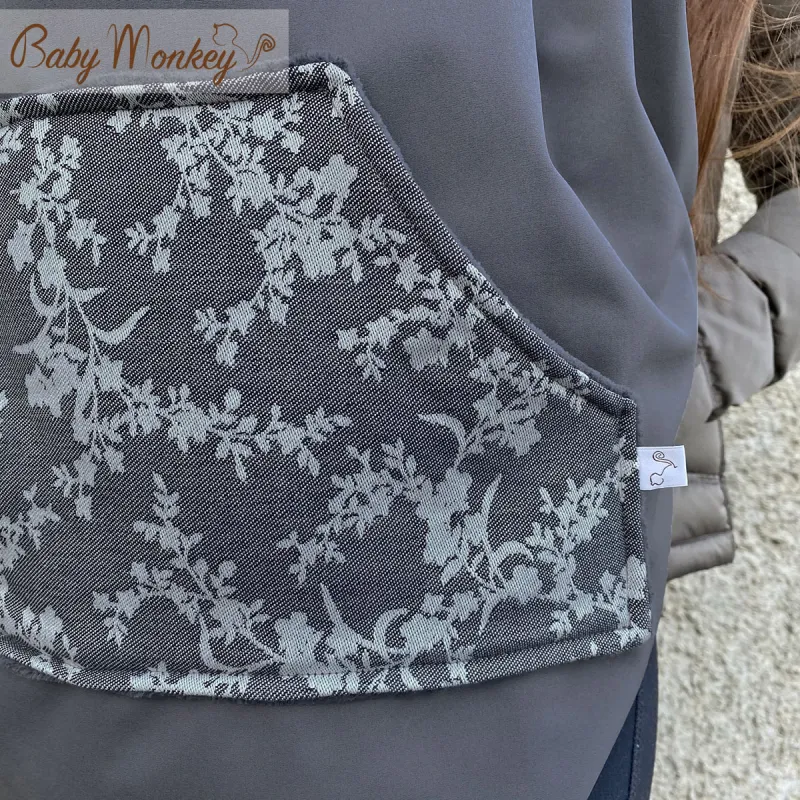 Cover Babywearing invernale - Grigio/Flora