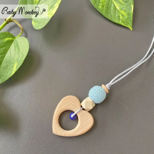 Heart-shaped Teething & Breastfeeding Necklace