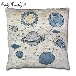 Housse de Coussin Pouf CHAMBRE D’ENFANT  planètes et espace