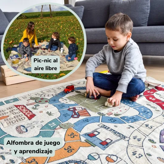 Mapa de la granja, alfombra del juego del juego, alfombra de los niños del  juego de