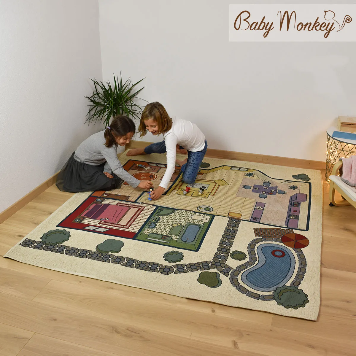 Tapis puzzle en gomme chiffres