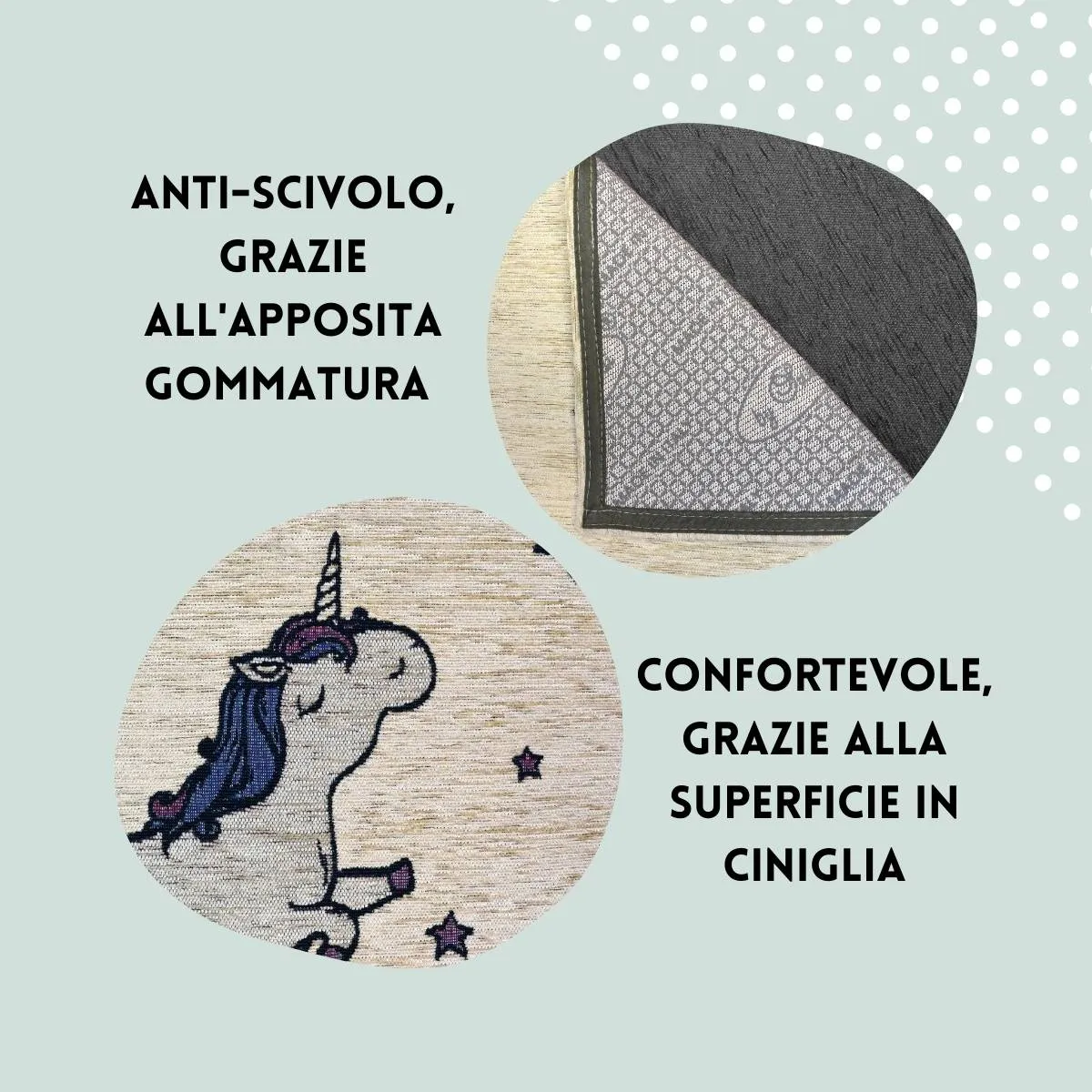 Unicorno | Tappeto d'arredo cameretta bambino