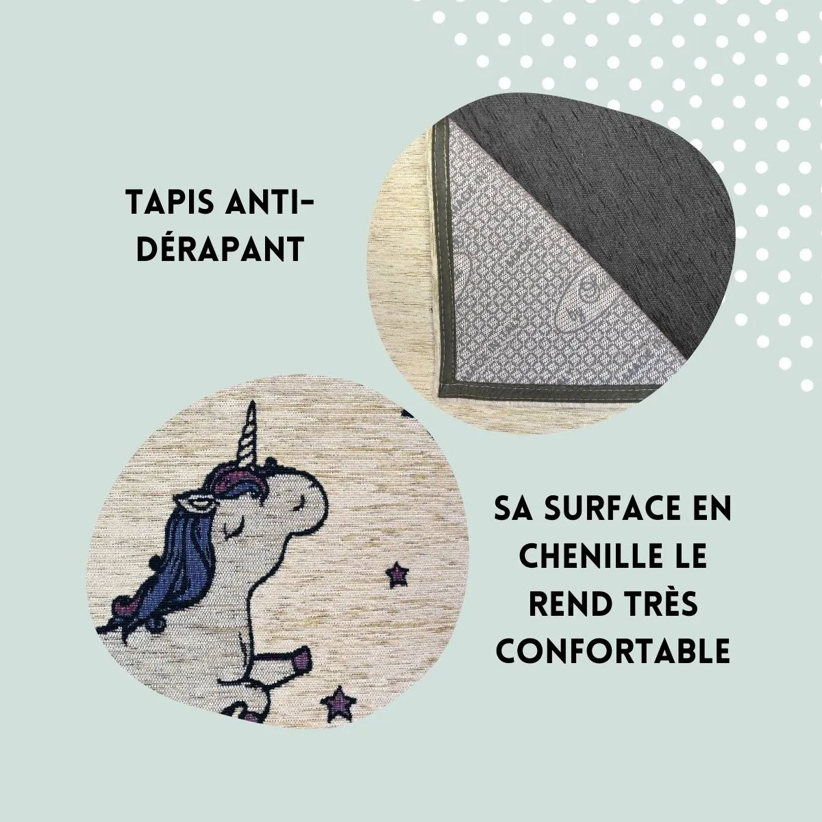 Tapis Chambre Enfants et Bébés Licorne