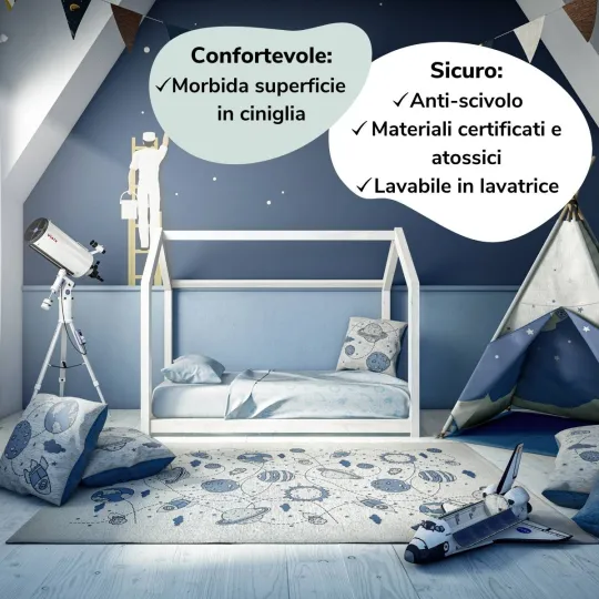 Stelle tappeto lavabile per bambini