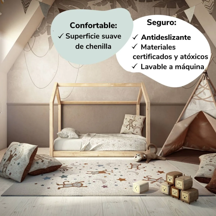 Tappeto d'arredo cameretta bambino scimmia