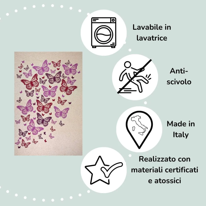 Tapis Chambre Enfants et Bébés | Papillon