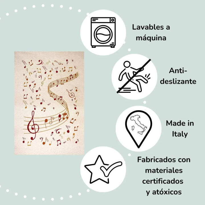 Tappeto d'arredo cameretta bambino musica