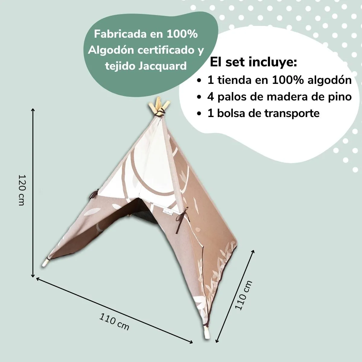 Tenda gioco indiano Teepee per bambini