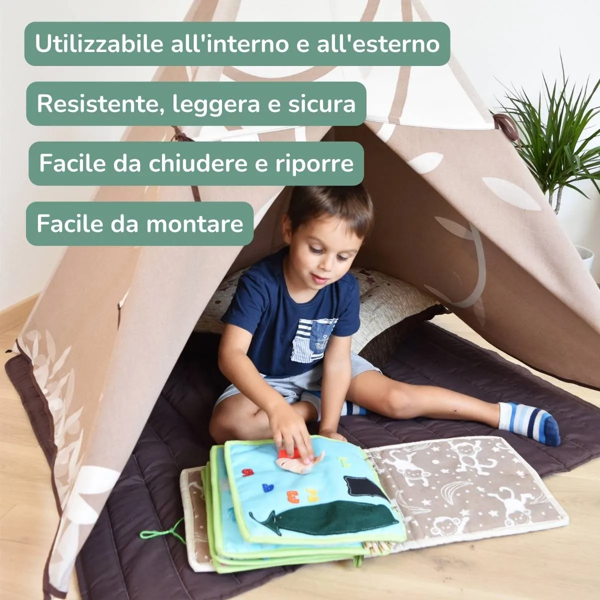 Tenda gioco indiano Teepee per bambini