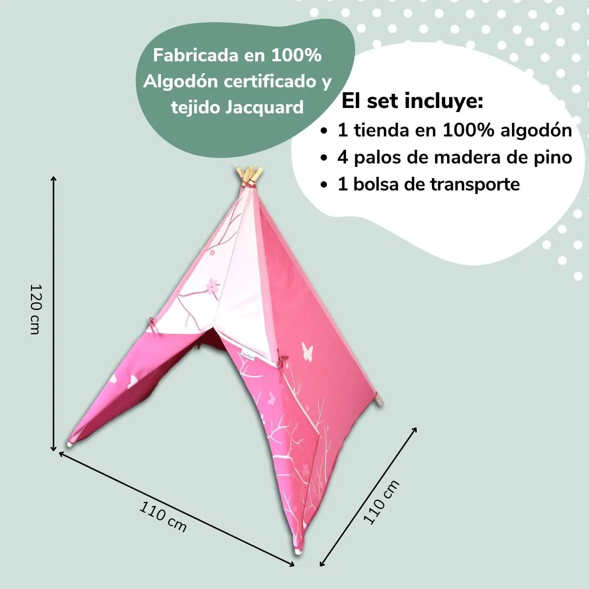 Tenda gioco indiano Teepee per bambini