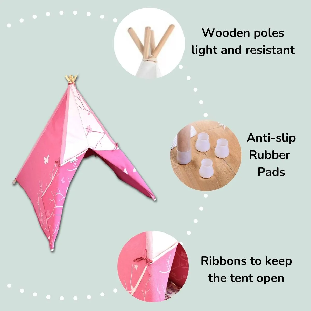 Tenda gioco indiano Teepee per bambini