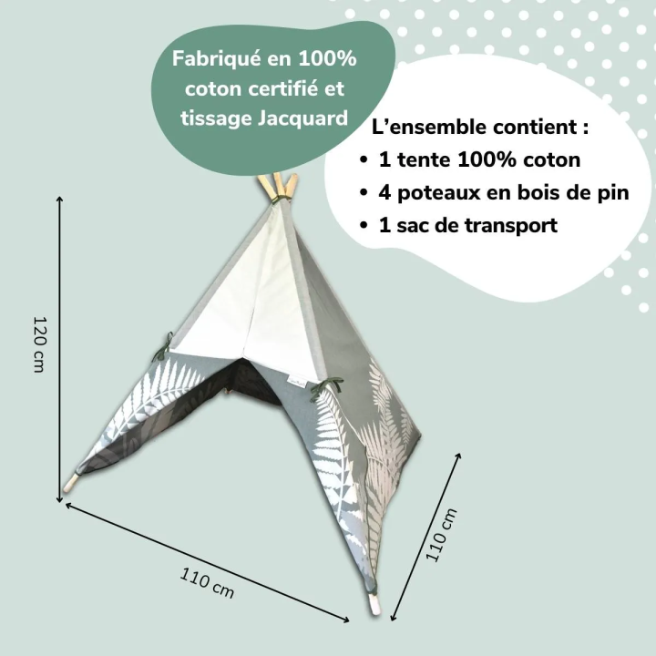 Tenda gioco indiano Teepee per bambini