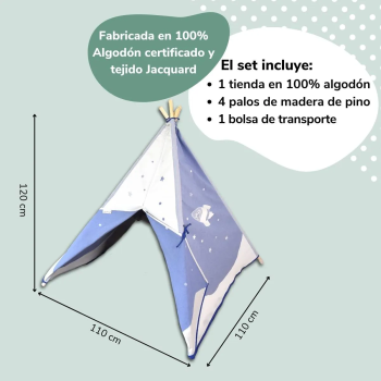 Space - Set Tenda indiano Teepee | BabyMonkey® Official