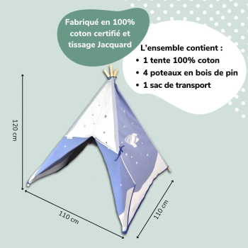 Space - Set Tenda indiano Teepee | BabyMonkey® Official