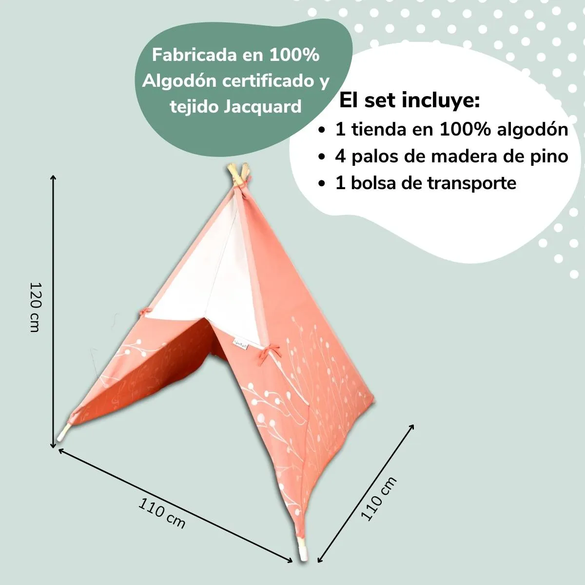 Tenda gioco indiano Teepee per bambini