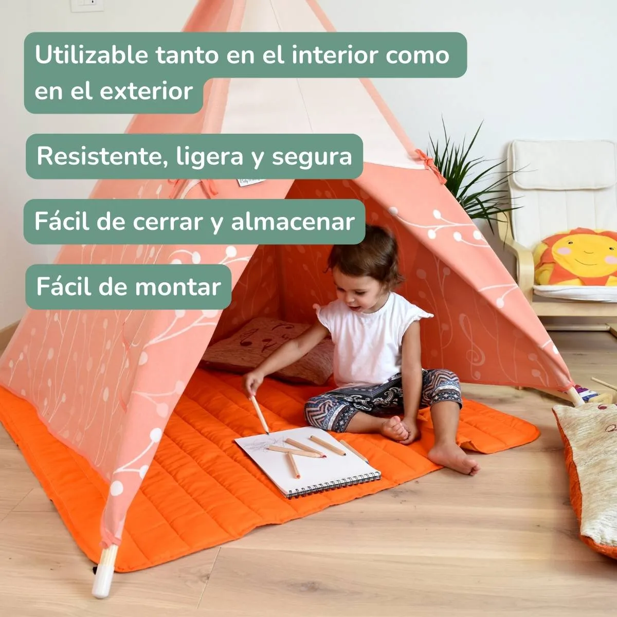 Tenda gioco indiano Teepee per bambini