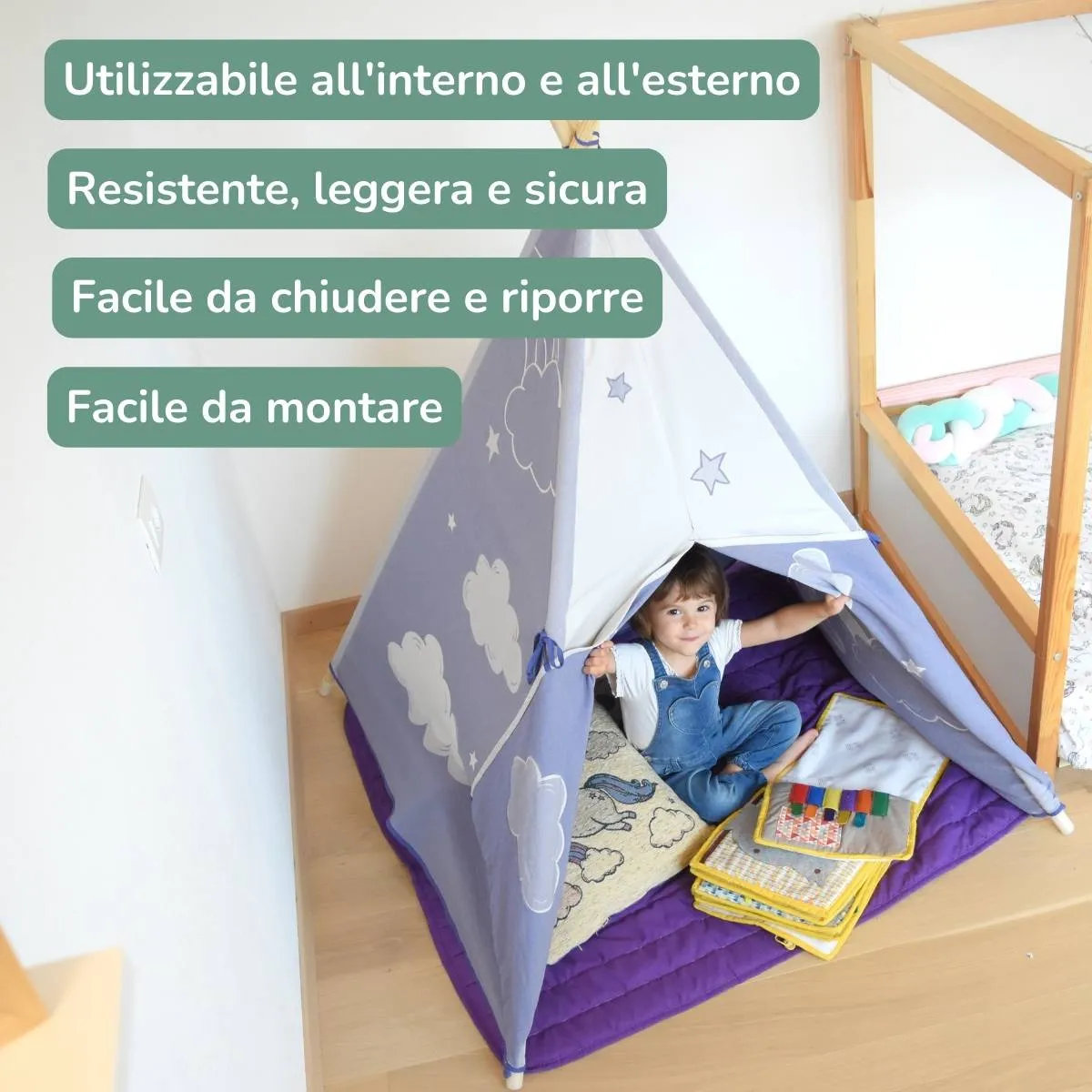 Tenda gioco indiano Teepee per bambini