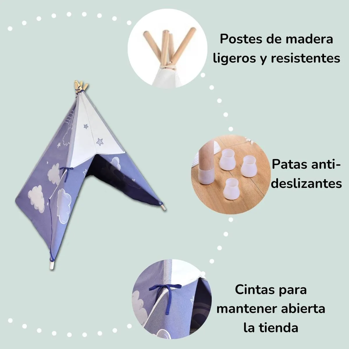 Tenda gioco indiano Teepee per bambini