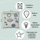 Housse de Coussin Pouf CHAMBRE D’ENFANT  planètes et espace