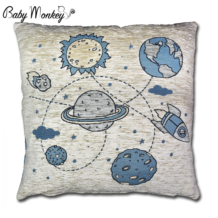 Housse de Coussin Pouf CHAMBRE D’ENFANT  planètes et espace