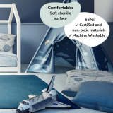 Housse de Coussin Pouf CHAMBRE D’ENFANT  planètes et espace