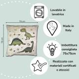 Fundas de Cojin Infantiles con dinosaurios