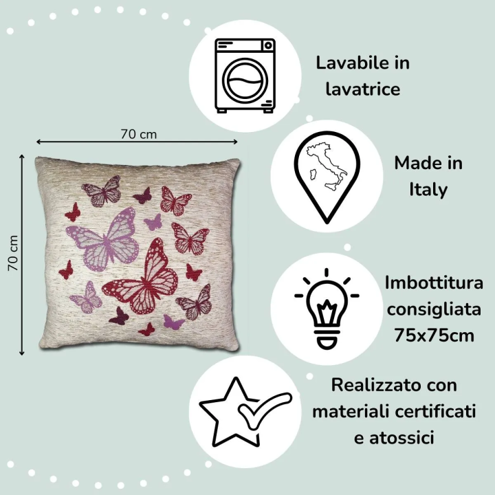 Fundas de Cojin infantiles con mariposas