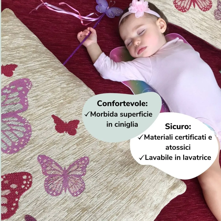 Pouf-Kissenbezug für Kinderzimmer Junge Schmetterling