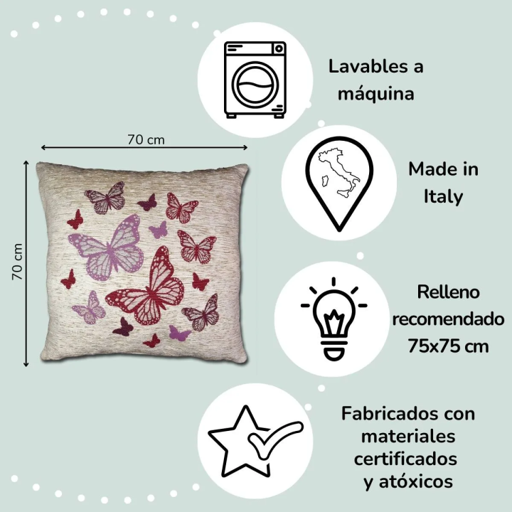 Housse de Coussin Pouf CHAMBRE D’ENFANT papillon