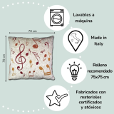 Musical Notes Cushion Cover kids room