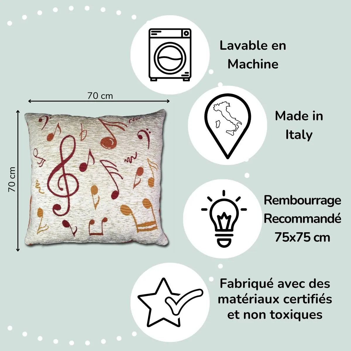 Housse de Coussin Pouf Symphony