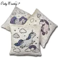 Unicorn - Trio of Cushions Covers for Kids' room