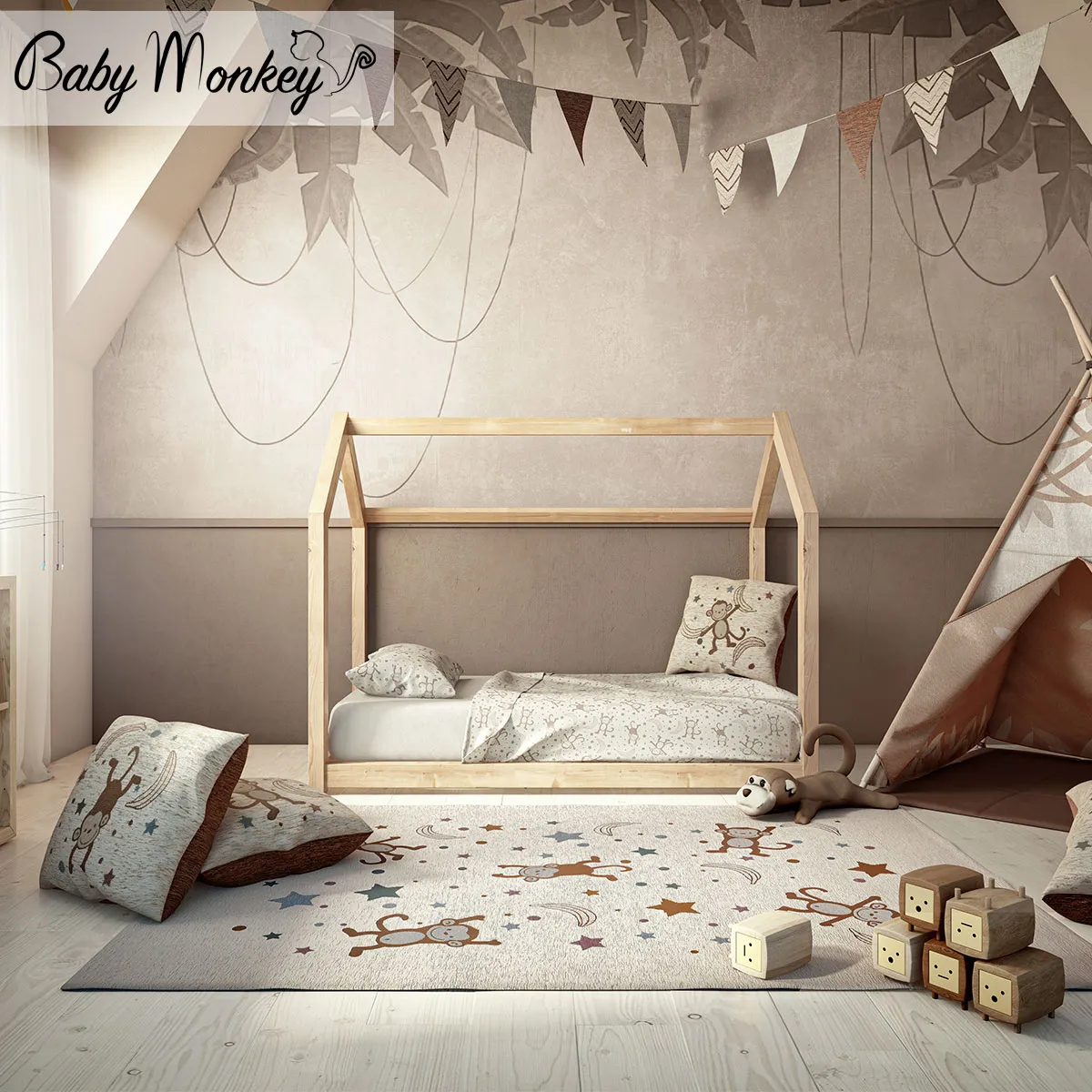 LittleMonkey - Tris Copri Cuscini