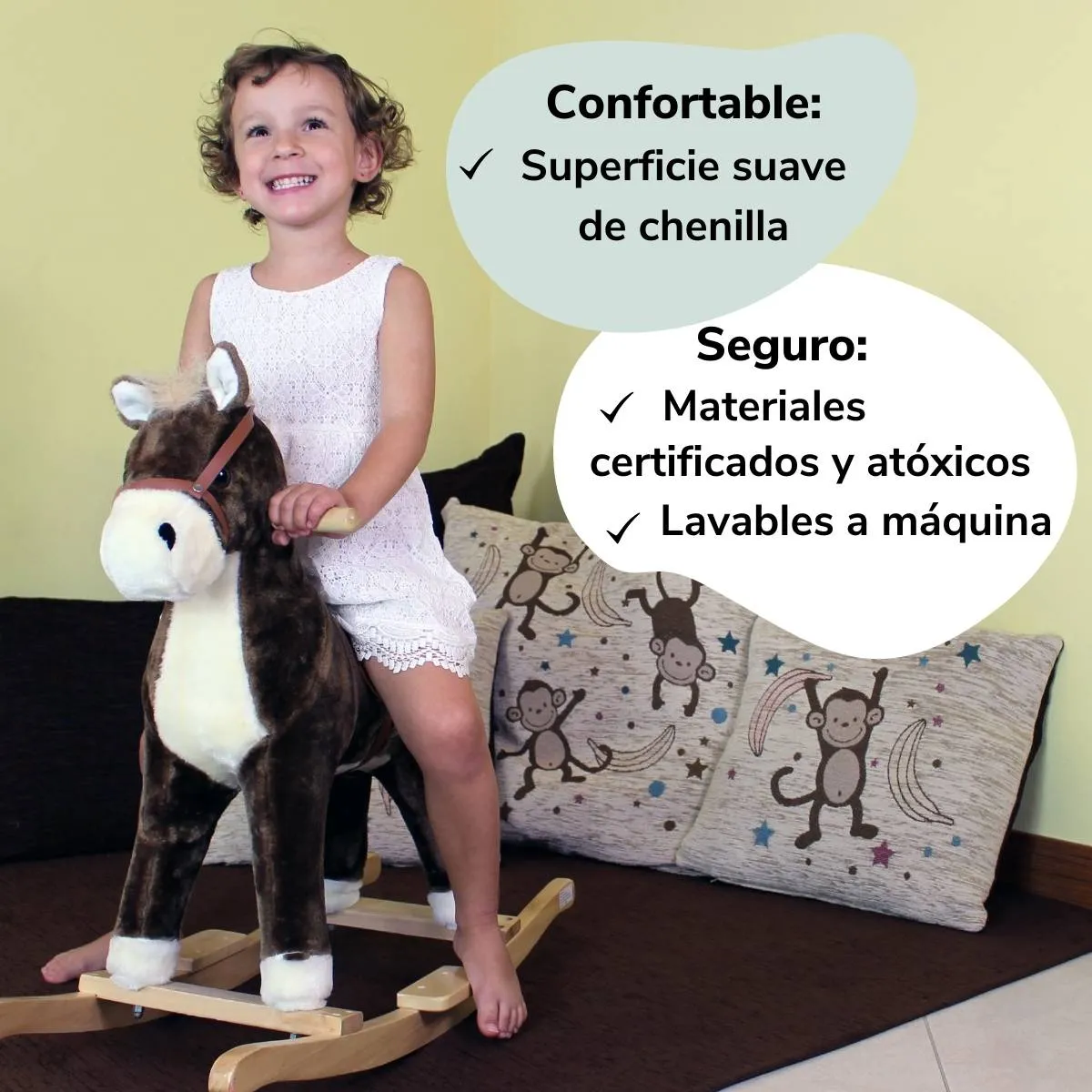 Trío de Fundas de Cojines infantiles - monos