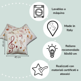 Trío de Fundas de Cojines Infantiles - Notas Musicales