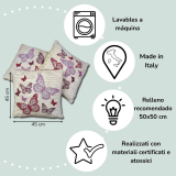 Cuscino per cameretta bambina farfalla