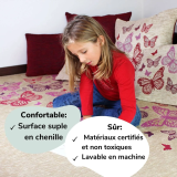 Trío de Fundas de Cojines Infantiles - Mariposas