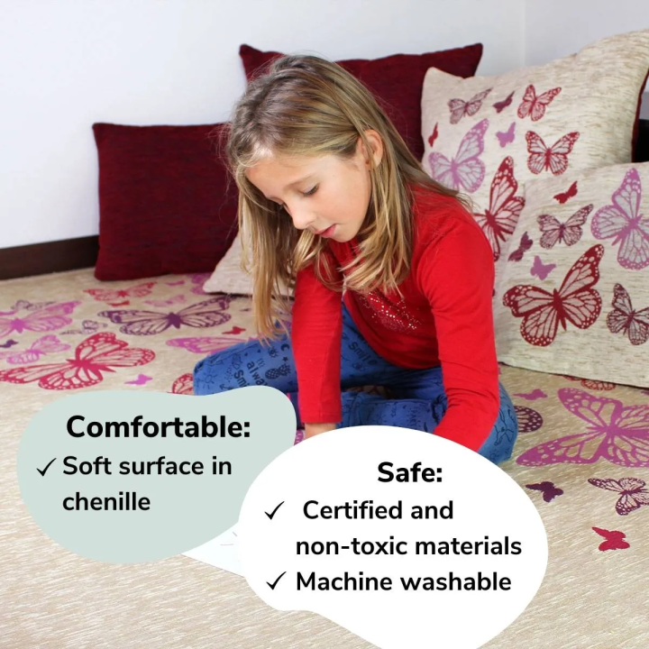 Trio Housses de Coussins pour enfants - Papillons
