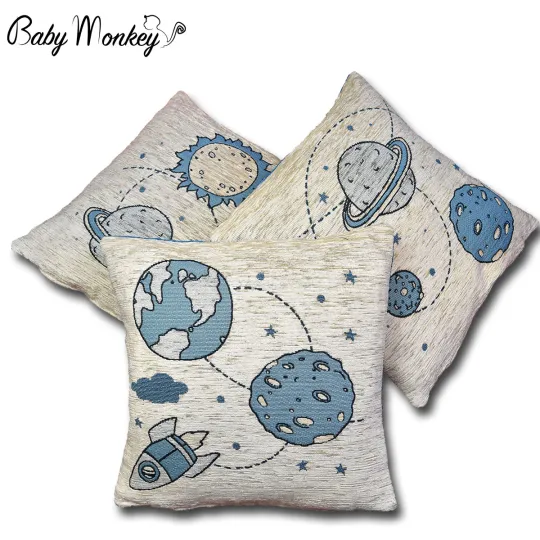 Space and Planet Trio of Cushion Covers for kids' room