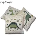 Trio Housses de Coussins pour enfants -  Dinosaures