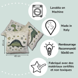 Trío de Fundas de Cojines Infantiles - Dinosaurios