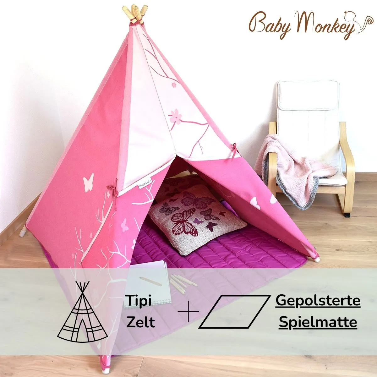 Butterfly - Set Das Indian Tipi Zelt