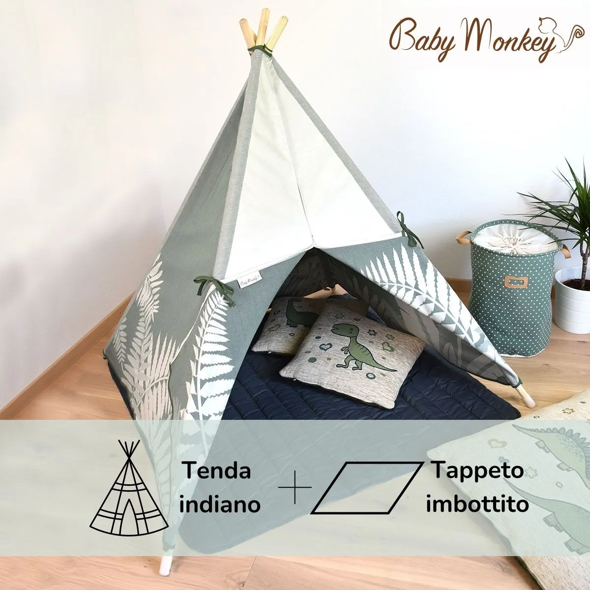 Dino - Set Tenda indiano Teepee