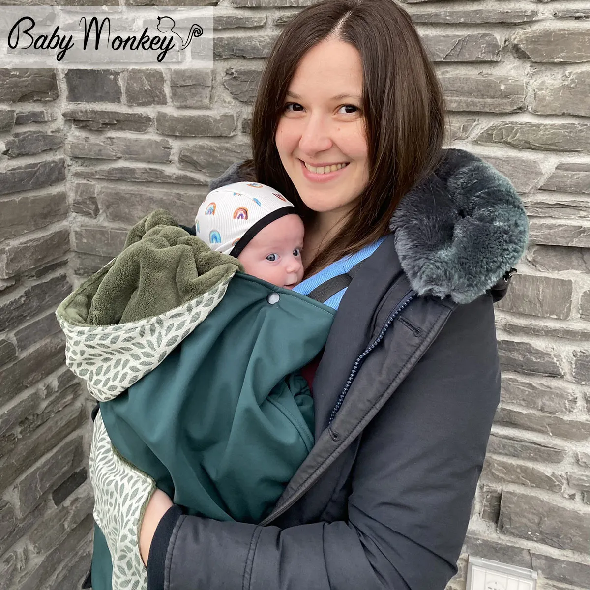 Cover Babywearing invernale - Verde/Willow