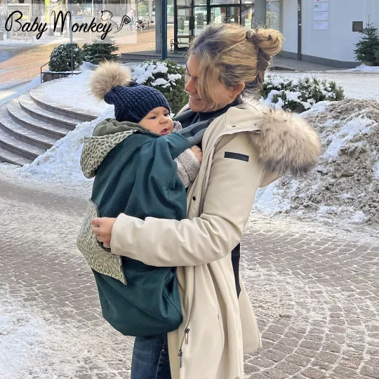 Winter Cover Babywearing - Green/Willow