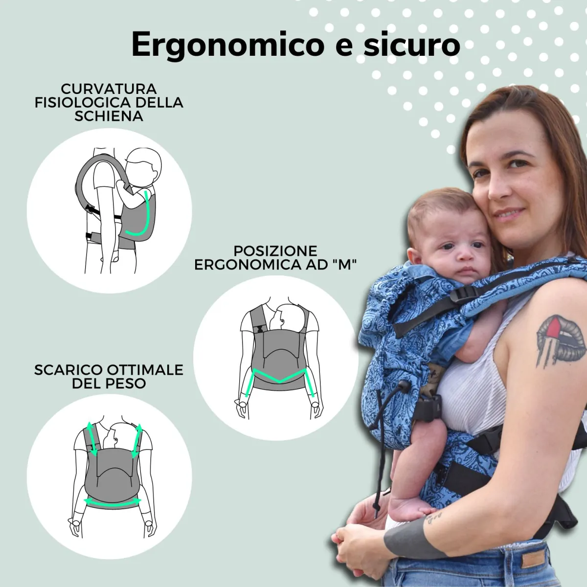 Mehindi | Regolo Ergonomic Baby Carrier