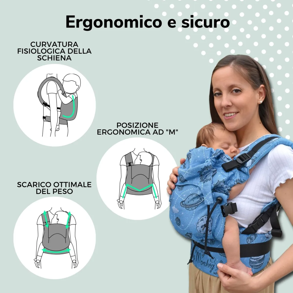 Space Glitter | Regolo Ergonomic Baby Carrier